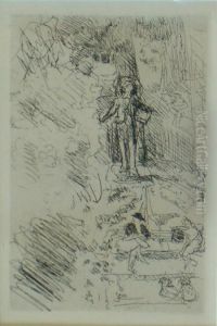 Petites Etudes Dans Le Square From Tombe
