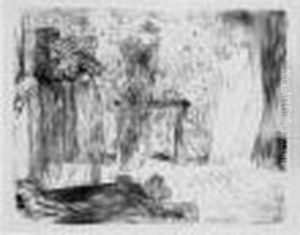 L'interieur Aux Cinq Poses. Vers 1893.
