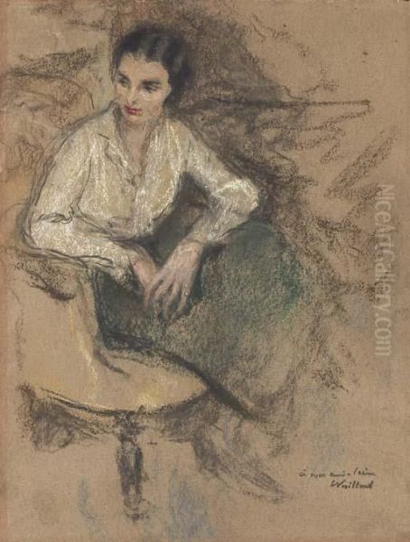 Irene Montanet Assise Dans Un Fauteuil - view 1