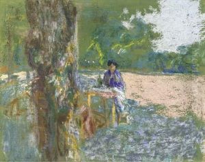 Jeune Femme Assise Sous L'arbre Dans Le Parc Jeune Femme Assise Sous L'arbre Dans Le Parc