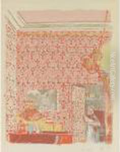 Interieur Aux Tentures Roses (r.-m. 36) by Jean-Edouard Vuillard
