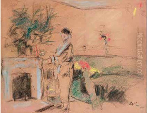 "lucy Hessel Dans Le Salon Du Clos Cezanne", Circa 1921-1925 - view 1