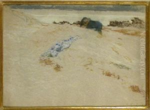 Boy Playing In Sand Dunes by Jean-Edouard Vuillard