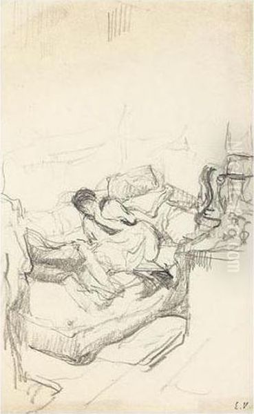 Femme Sur Un Divan - view 1