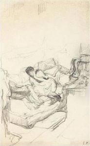 Femme Sur Un Divan