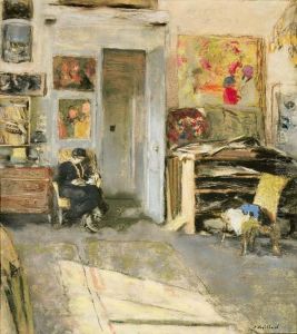 Madame Josse Hessel Dans L'atelier De Vuillard by Jean-Edouard Vuillard