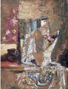 Interieur Au Bouquet De Fleurs by Jean-Edouard Vuillard