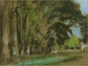L'allee Ensoleillee Du Parc by Jean-Edouard Vuillard