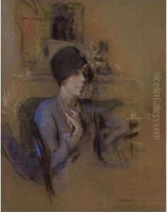 La Dame En Bleu Au Chapeau Cloche