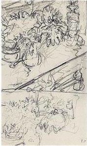 Edouard , -, Dahlias, Stamped
With The Initials , Pencil On Paper, 19.5 By 12 Cm., 7 5/8 By 4 3/4 In Edouard , -, Dahlias, Stamped
With The Initials , Pencil On Paper, 19.5 By 12 Cm., 7 5/8 By 4 3/4 In