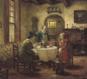 A Merry Gathering by Fritz Wagner