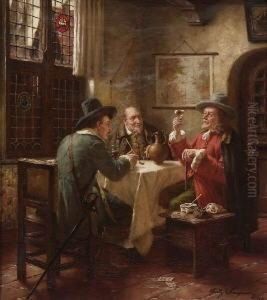 Herrenrunde. by Fritz Wagner