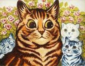 Amongst The Flowers by Louis Wain