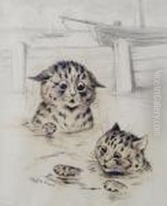 Learning To Swim by Louis Wain