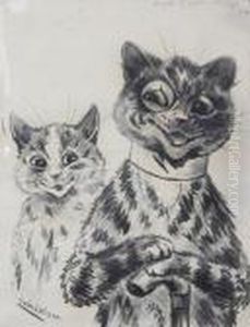 A World Of Wonder In His Eye by Louis Wain