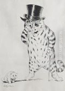 The Telling Off by Louis Wain