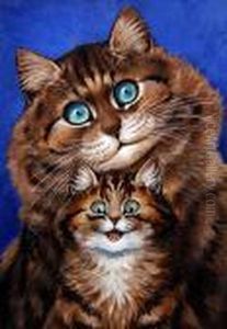 Mother And Child by Louis Wain