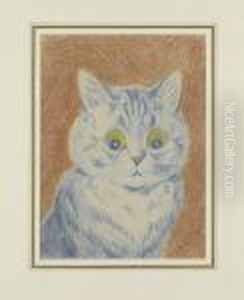 Blue Cat by Louis Wain