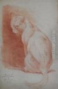 Seated Cat by Louis Wain