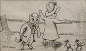 Cats And Mice Iceskating by Louis Wain