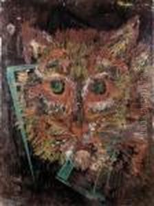 Study Of A Cat's Head by Louis Wain