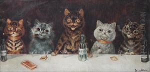 The Bachelor Party by Louis Wain