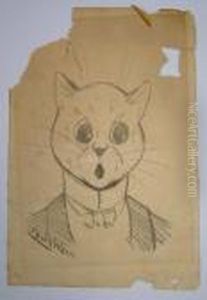 Portrait Of A Cat by Louis Wain