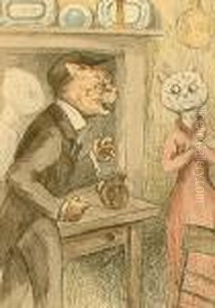 Two Cats In An Interior - view 1