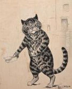 Cat Andmouse Trap by Louis Wain