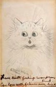Study Of A Cat by Louis Wain