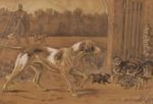 Hounds And Cats by Louis Wain