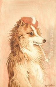 Study Of A Collie by Louis Wain