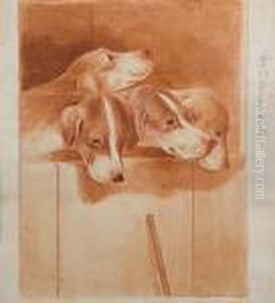 Beagles In A Barn - view 1