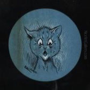 Pair Of Cat Caricatures: Horror; Sarcassim