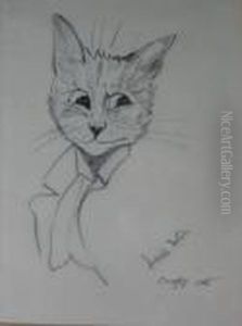 Crafty Cat by Louis Wain