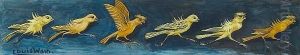 Racing Canaries by Louis Wain