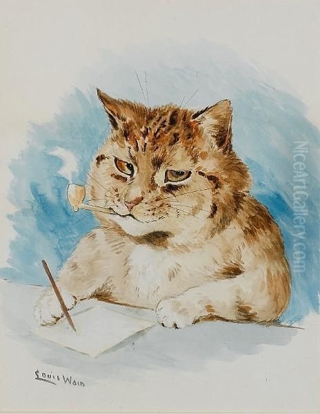 Cat Writing - view 1