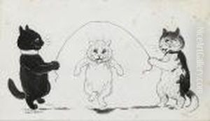The Skipping Rope by Louis Wain