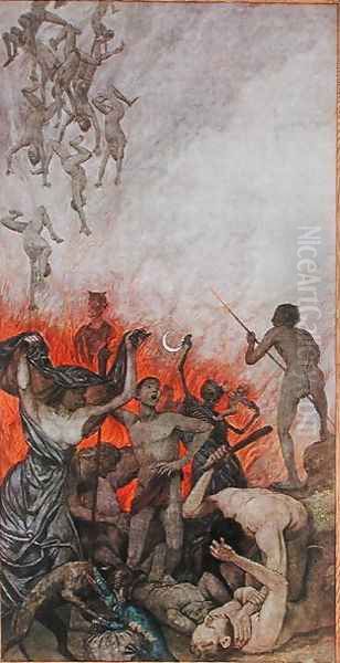 Hell, illustration from Festkalender published in Leipzig c.1910 - view 1