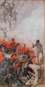 Hell, illustration from Festkalender published in Leipzig c.1910 by Hans Thoma