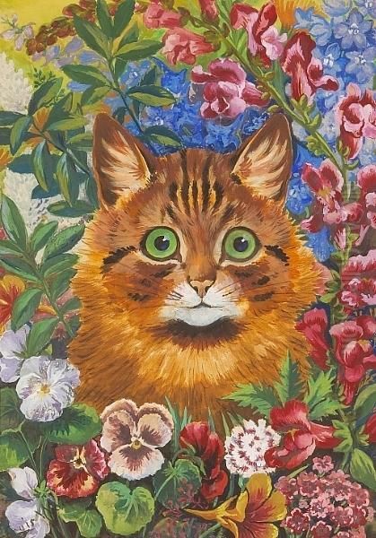 A Cat Among Flowers - view 1