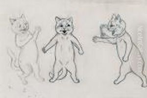 A Happy Greeting Among Cats by Louis Wain