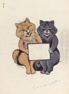 A Design For A Calendar: Happy Cats by Louis Wain