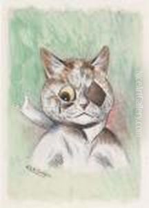 Pirate Cat With An Eye-patch by Louis Wain