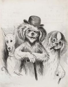 The Doggy Music Hall by Louis Wain