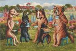 Dog's Tea Party by Louis Wain
