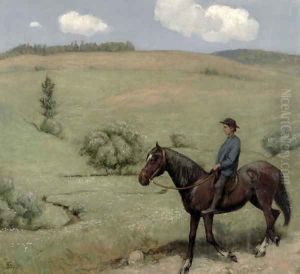 Rider in a Landscape, 1894 by Hans Thoma