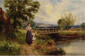 Returning Home. Haytime Near Bury, Sussex by Ernst Walbourn