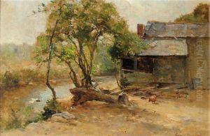Farmstead Beside A River -