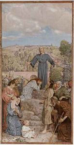 Christ preaching, illustration from Festkalender published in Leipzig c.1910 by Hans Thoma